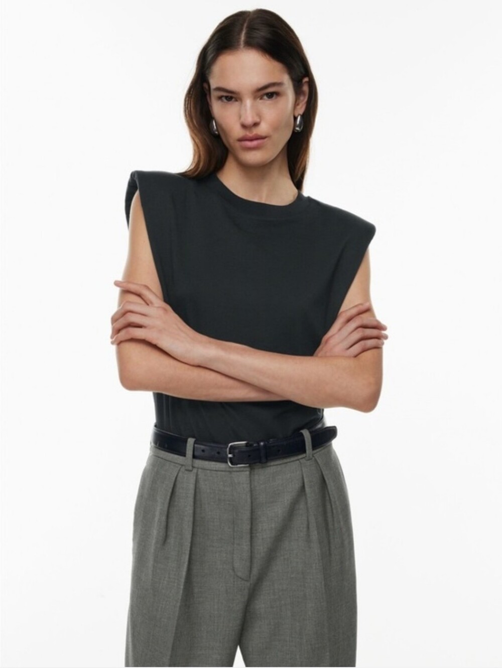 Babaton Shoulder Pad Tank Top XS